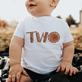 Camiseta Watercolor Woodcolor segundo aniversário Boy