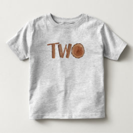 Camiseta Watercolor Woodcolor segundo aniversário Boy