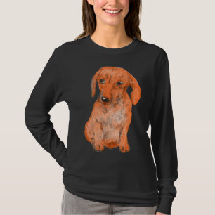 Camiseta Watercolour Dachshund Hand Painted Dachshund Dachs