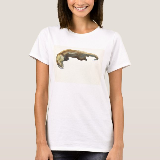 Camiseta Watercolour Dourado no papel (Frente)