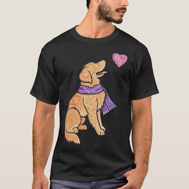 Camiseta Watercolour Golden Retriever (Frente)