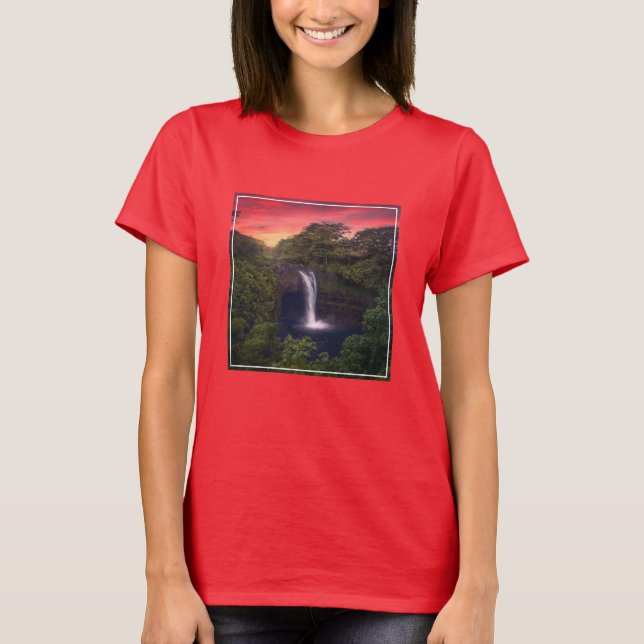 Camiseta Waterfalls | Rainbow Falls, Hilo, Hawaii (Frente)