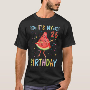 Camiseta Watermelon Dabbing feliz comigo aos 26 anos É M