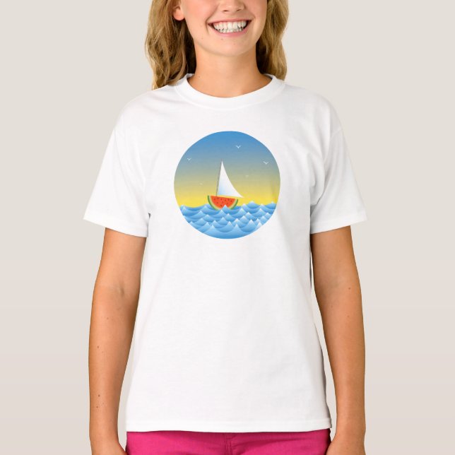 Camiseta Watermelon Sailboat (Frente)