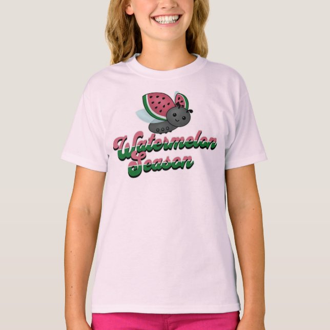 Camiseta Watermelon Season Ladybug (Frente)