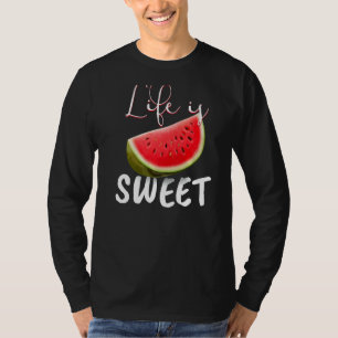 Camiseta Watermelon Vegan I Life Is Sweet I Garden Nature