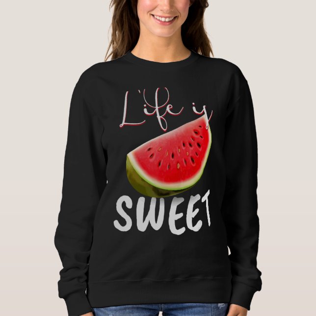 Camiseta Watermelon Vegan I Life Is Sweet I Garden Nature (Frente)