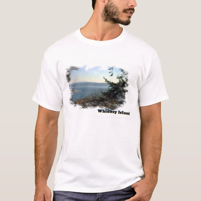 Camiseta Waterscape da ilha de Whidbey (Frente)