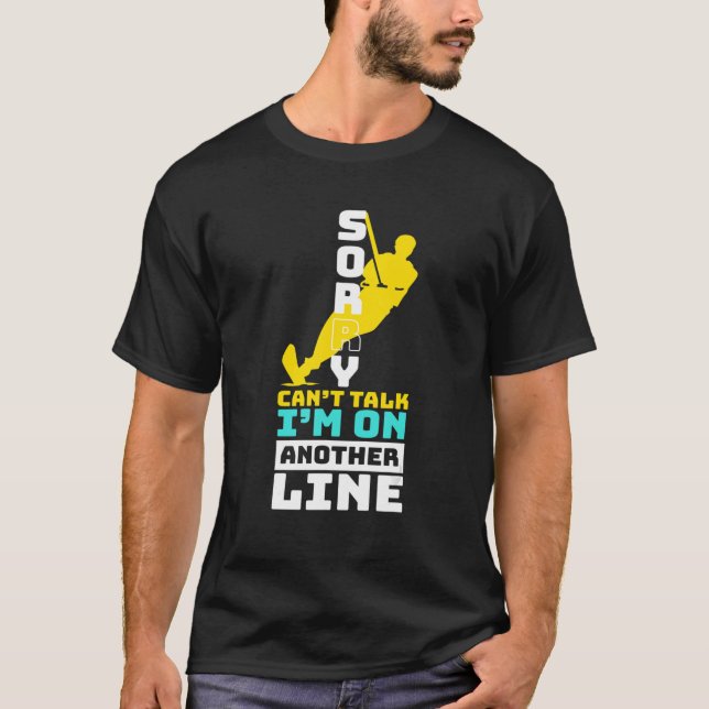 Camiseta Waterski I Am On Another Line I Water Skier Summer (Frente)