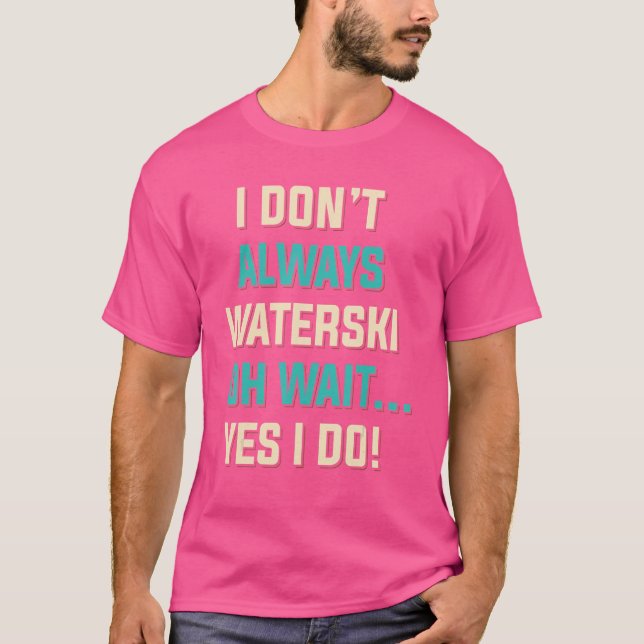 Camiseta Waterski Waterski Water Skiing Roupa (Frente)