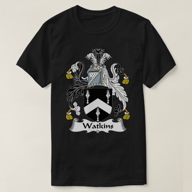 Camiseta Watkins Casaco da Guarda Familiar de Armas (Frente do Design)