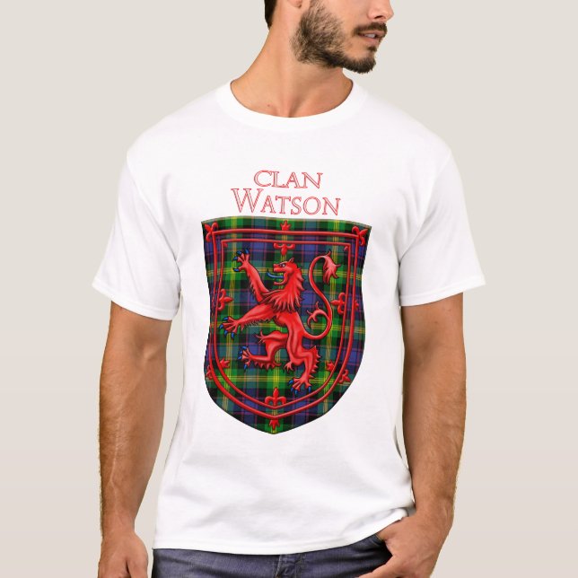 Camiseta Watson Tartan Scottish Xadrez Lion Rampant (Frente)