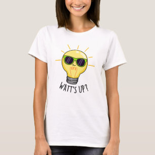 Camiseta Watts Up Engraçado Lâmpada Lâmpada
