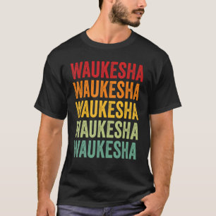 Camiseta Waukesha County Design de texto Arco-Íris de Wisco