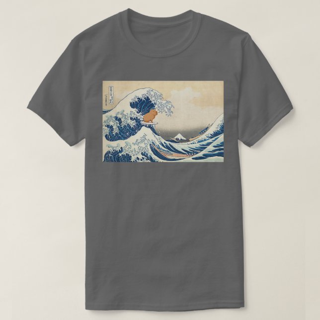 Camiseta Wave Capybara Surfing1485 (Frente do Design)
