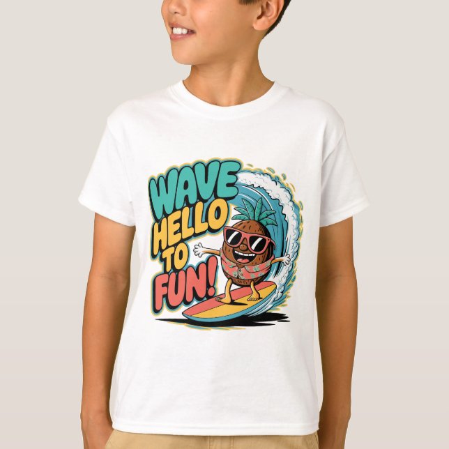 Camiseta Wave Hello Para Divertir (Frente)