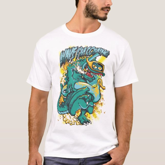 Camiseta Wave I'm coming Funny Monster Beach Design (Frente)