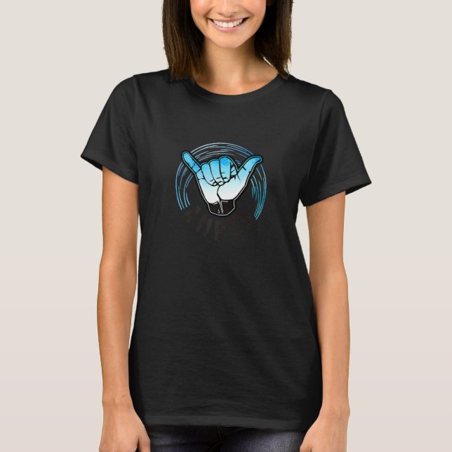 Camiseta Wave Tribe Ampliada Símbolo de Surf Shaka Surfer S (Frente)