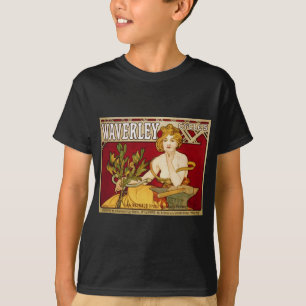 Camiseta Waverley Cycles - Art Nouveau - Alphonse Mucha