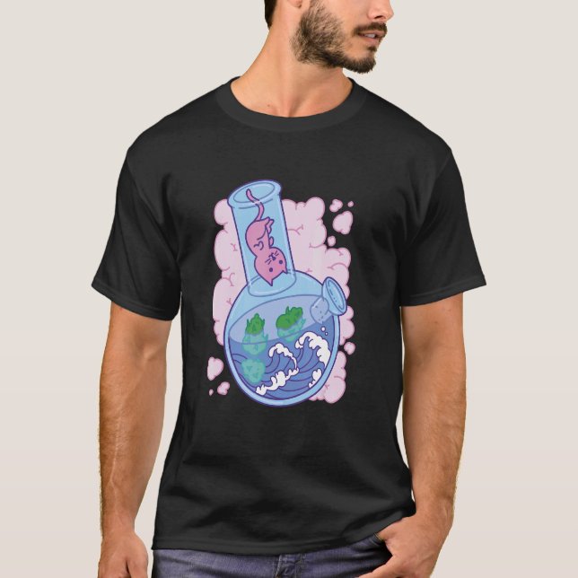 Camiseta Waves Bong joint Cat (Frente)