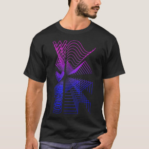 Camiseta Waves Waveform Audio Digital Design Modular Gift 1