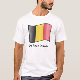 Camiseta Waving Belgium Flag De Rode Duivels T Shirt