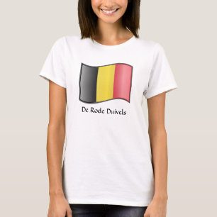Camiseta Waving Belgium Flag De Rode Duivels T Shirt