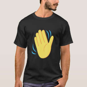 Camiseta Waving Bonito Sinal de Mão Olá Bom Dia Adeus Tchau