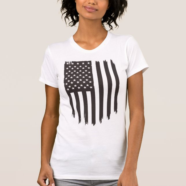 Camiseta Waving United States National Flag (Frente)