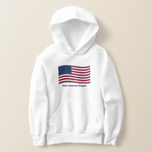 Camiseta Wavy American Flag (com seu slogan personalizado)