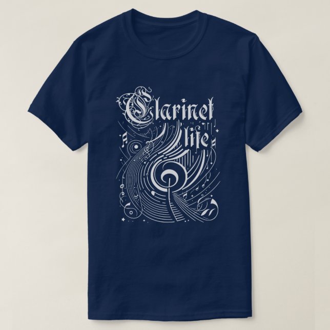 Camiseta Wavy Music Clarinet Life (Frente do Design)