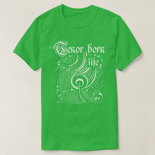 Camiseta Wavy Music Tenor Horn Life (Frente do Design)