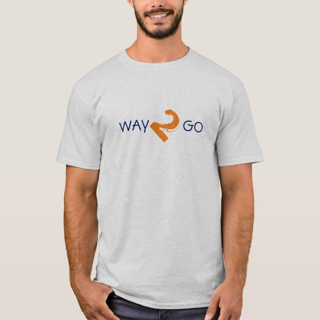 Camiseta WAY2GO laranja azul (Frente)