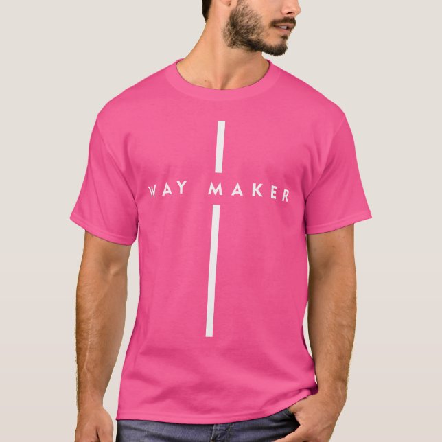 Camiseta Way Maker Jesus Cruza a fé cristã Mulheres Gi (Frente)