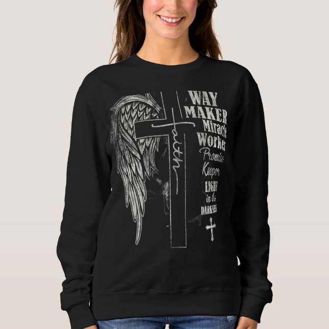 Camiseta Way Maker Miracle Worker Promise Keeper, Faith, Ch (Frente)