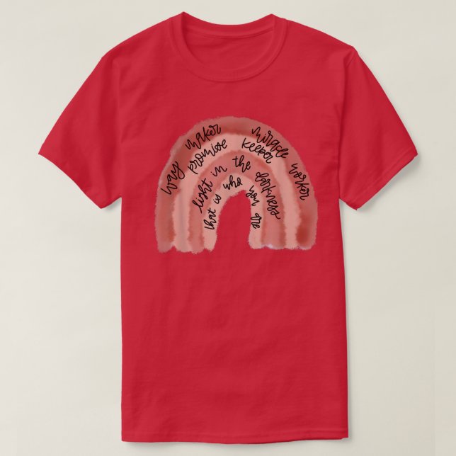 Camiseta Way Maker Miracle Worker Promise Keeper Light Jesu (Frente do Design)