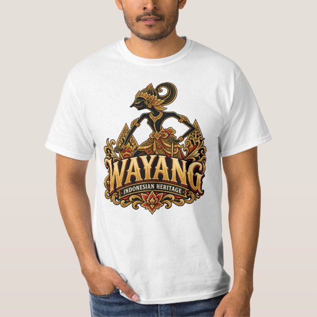 Camiseta Wayang Patrimônio Indonésio v3 (Frente)
