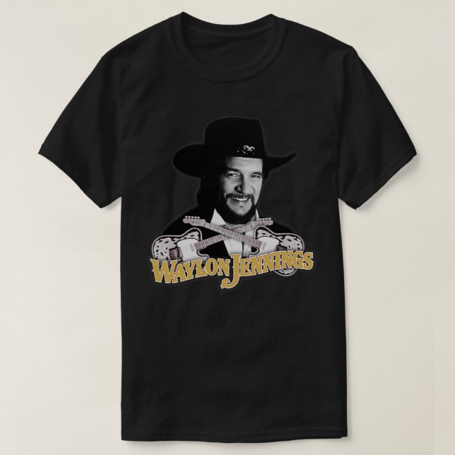 Camiseta Waylon Jennings Ramblin Man (Frente do Design)