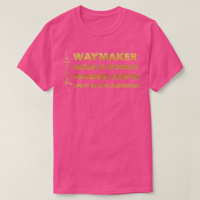 Camiseta Waymaker & Christian Women Oferece Presentes Para  (Frente do Design)