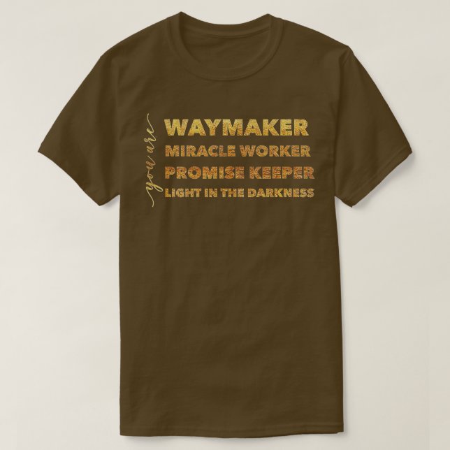 Camiseta Waymaker & Christian Women Oferece Presentes Para  (Frente do Design)