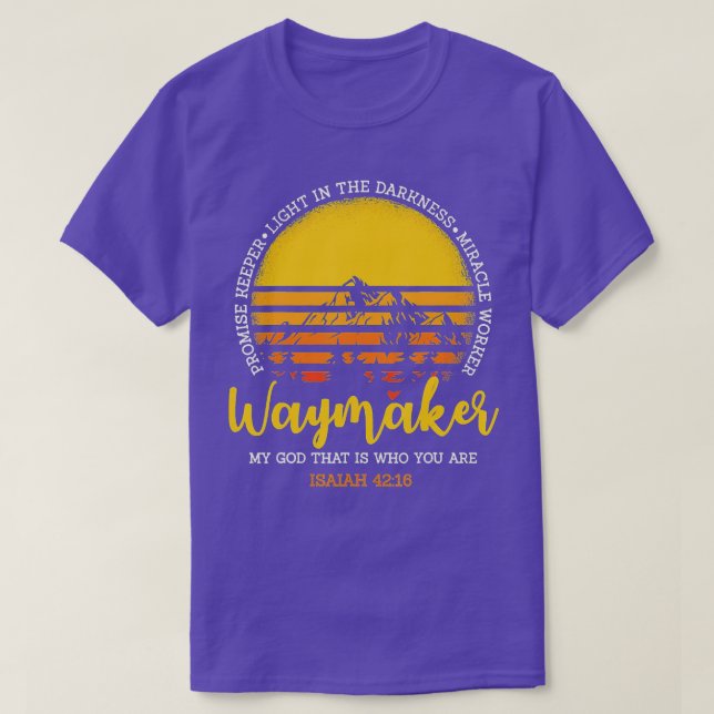 Camiseta Waymaker, Meu Deus É Quem Você É Milagre (Frente do Design)