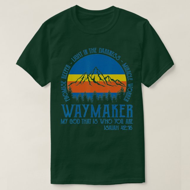 Camiseta Waymaker Miracle Worker Jesus Cristo Christian Rel (Frente do Design)