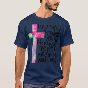 Camiseta Waymaker Miracle Worker Rainbow, Christian