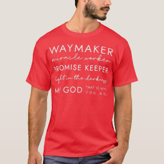 Camiseta Waymaker Promise Keeper Milagre Trabalhador Cristã