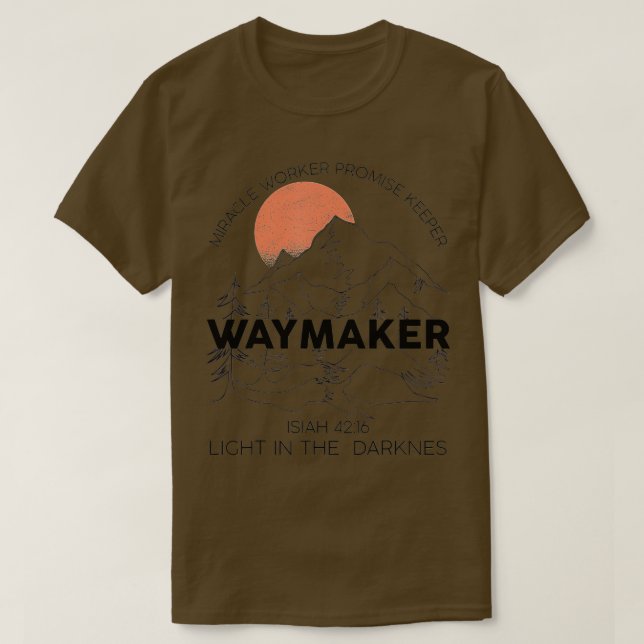 Camiseta Waymaker Promise Keeper Milagre Trabalhador Cristã (Frente do Design)