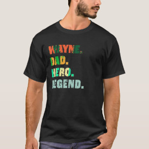 Camiseta Wayne Pai Herói Legenda Personalizada Nome Persona