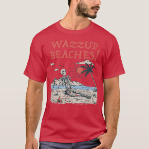 Camiseta Wazzup Praias Praia Amigos Oceanos Funny Diga