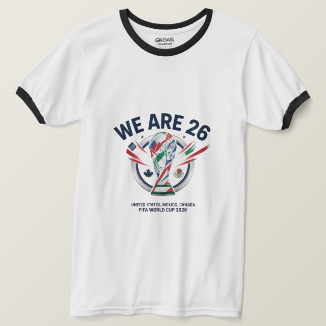 Camiseta We Are 26" - United States, Mexico, Canada FIFA Wo (Frente do Design)