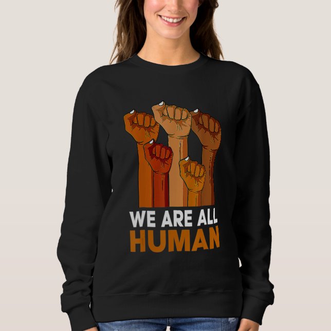 Camiseta We Are All Human African Melanin Pride Black Histo (Frente)