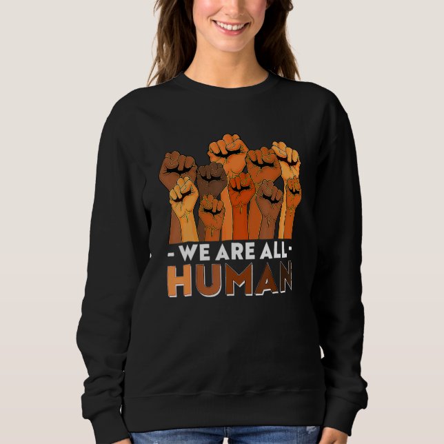 Camiseta We Are All Human African Pride Black History Month (Frente)